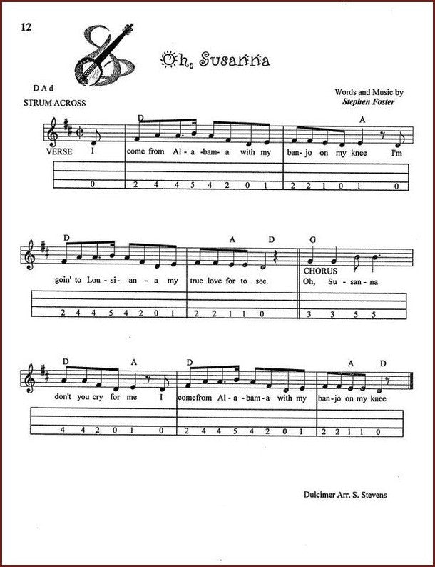 Shelley Stevens - Baker's Dozen #9: My First Dulcimer Book-Fingers Of Steel-PDF-Digital-Download