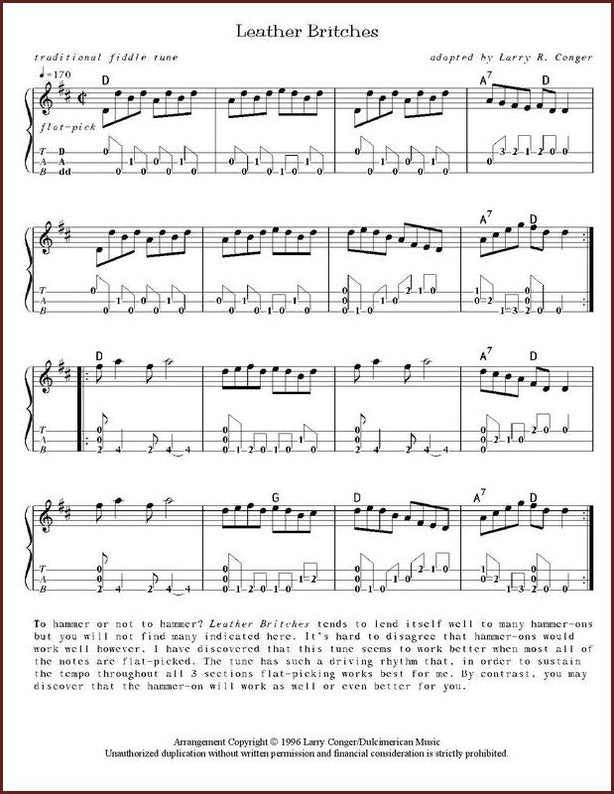 Larry Conger - Flat-Picked Fiddle Tunes-Fingers Of Steel-PDF-Digital-Download
