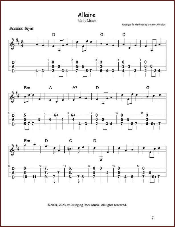 Melanie Johnston 22 Selections From Jay Ungar & Molly Mason's Book " DulcimerDownloads