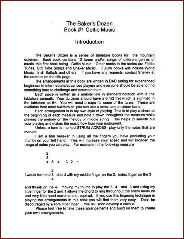 Shelley Stevens - Baker's Dozen #1: Celtic Music-Fingers Of Steel-PDF-Digital-Download