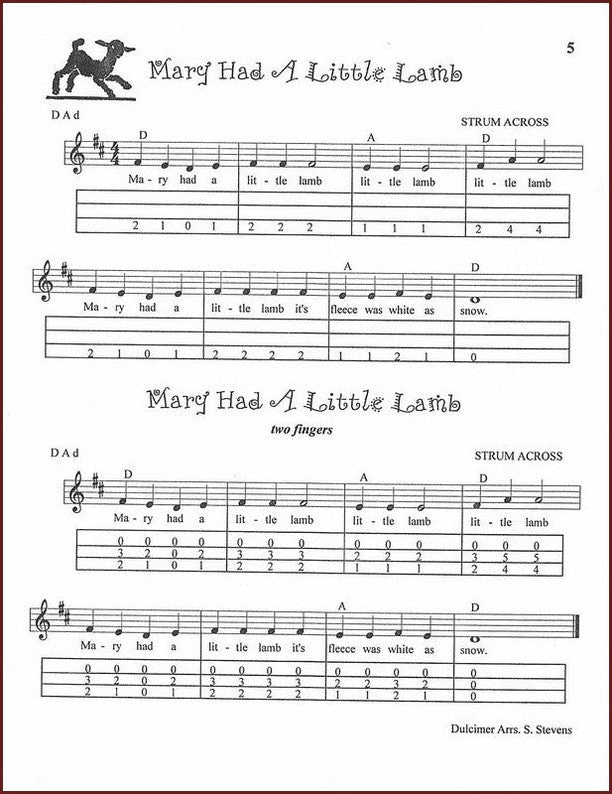 Shelley Stevens - Baker's Dozen #9: My First Dulcimer Book-Fingers Of Steel-PDF-Digital-Download