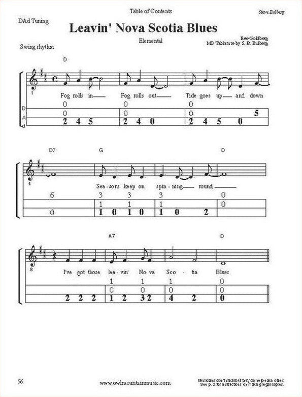 Steve Eulberg - Playing Blues On The Mountain Dulcimer-Fingers Of Steel-PDF-Digital-Download