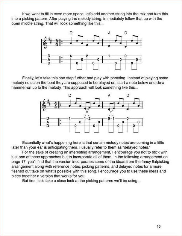 Sample page from Tunes & Techniques: Old Grey Cat On A Tennessee Farm by Aaron O'Rourke