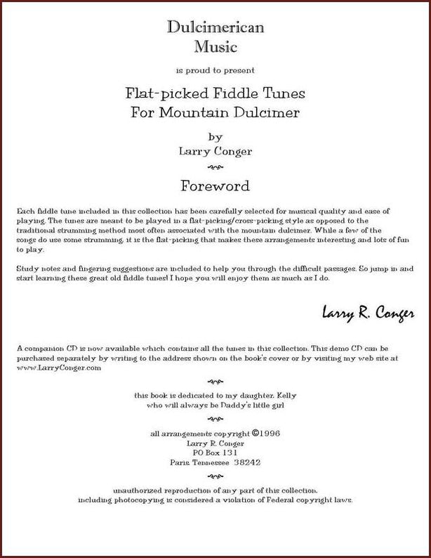Larry Conger - Flat-Picked Fiddle Tunes-Fingers Of Steel-PDF-Digital-Download