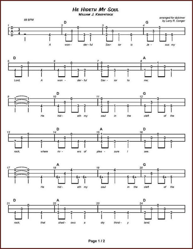 Larry Conger - Hymns, Spirituals, And Sacred Songs-Fingers Of Steel-PDF-Digital-Download