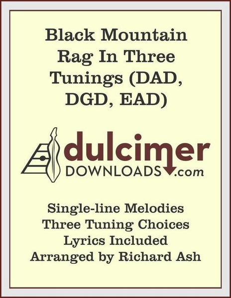 Richard Ash - Black Mountain Rag In Three Tunings (DAD, DGD, And EAD)-Fingers Of Steel-PDF-Digital-Download