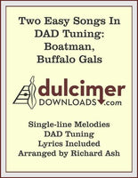 Richard Ash - Two Easy Songs In DAD Tuning (Boatman, Buffalo Gals)-Fingers Of Steel-PDF-Digital-Download