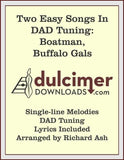 Richard Ash - Two Easy Songs In DAD Tuning (Boatman, Buffalo Gals)-Fingers Of Steel-PDF-Digital-Download