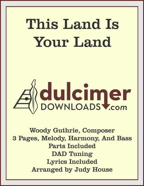 Judy House - This Land Is Your Land-Judy House-PDF-Digital-Download