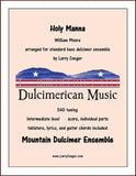 Larry Conger - Holy Manna For Dulcimer Trio/Ensemble-Larry Conger-PDF-Digital-Download