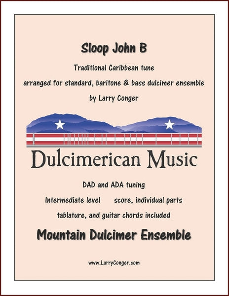 Larry Conger - "Sloop John B" For Dulcimer Trio/Ensemble-Larry Conger-PDF-Digital-Download