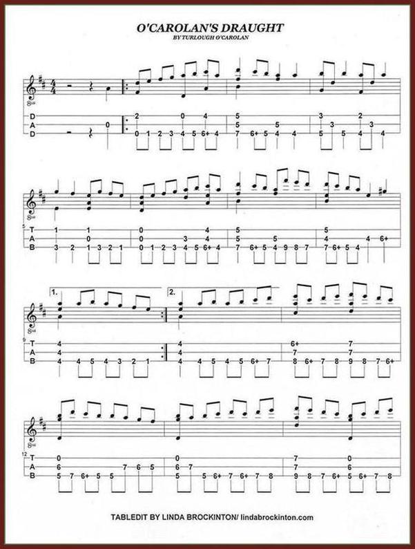 Linda Brockinton - Carolan: Traditional Irish Harp Tunes For The Mountain Dulcimer-Linda Brockinton-PDF-Digital-Download