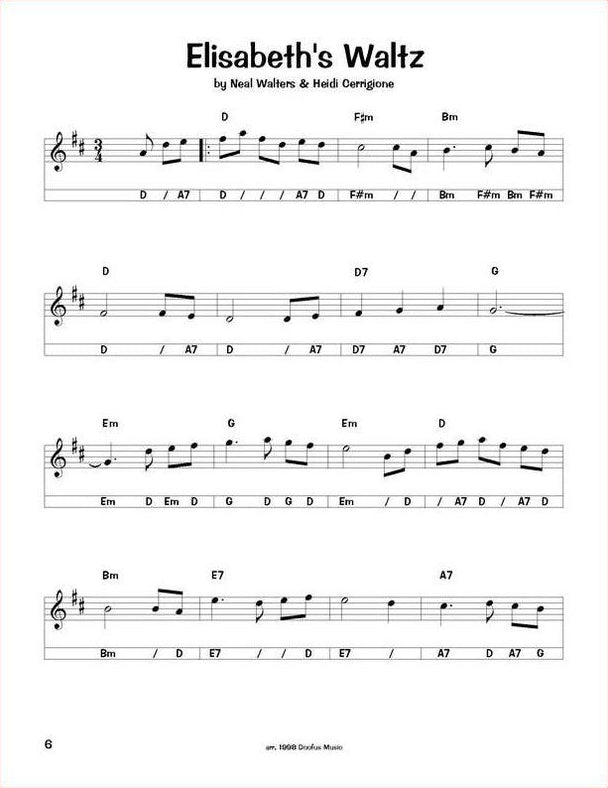 Elisabeth's Waltz in standard notation, from Occasional Number 4 - 18 Favorite Waltzes For Autoharp